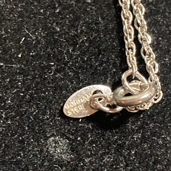 Sterling Thomas L Mott butterfly wing pendant with chain. - Picture 5 of 7